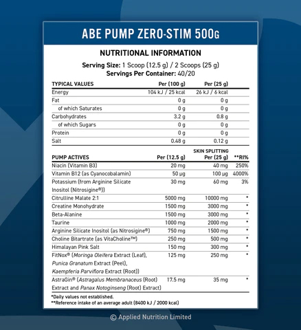 Applied Nutrition - ABE PUMP - Stim free, 500g - Image 4
